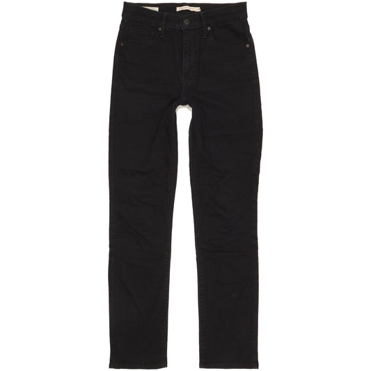 Levi's 724 Women Black Straight Slim Stretch Jeans W26 L29