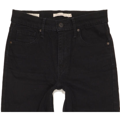 Levi's 724 Women Black Straight Slim Stretch Jeans W26 L29