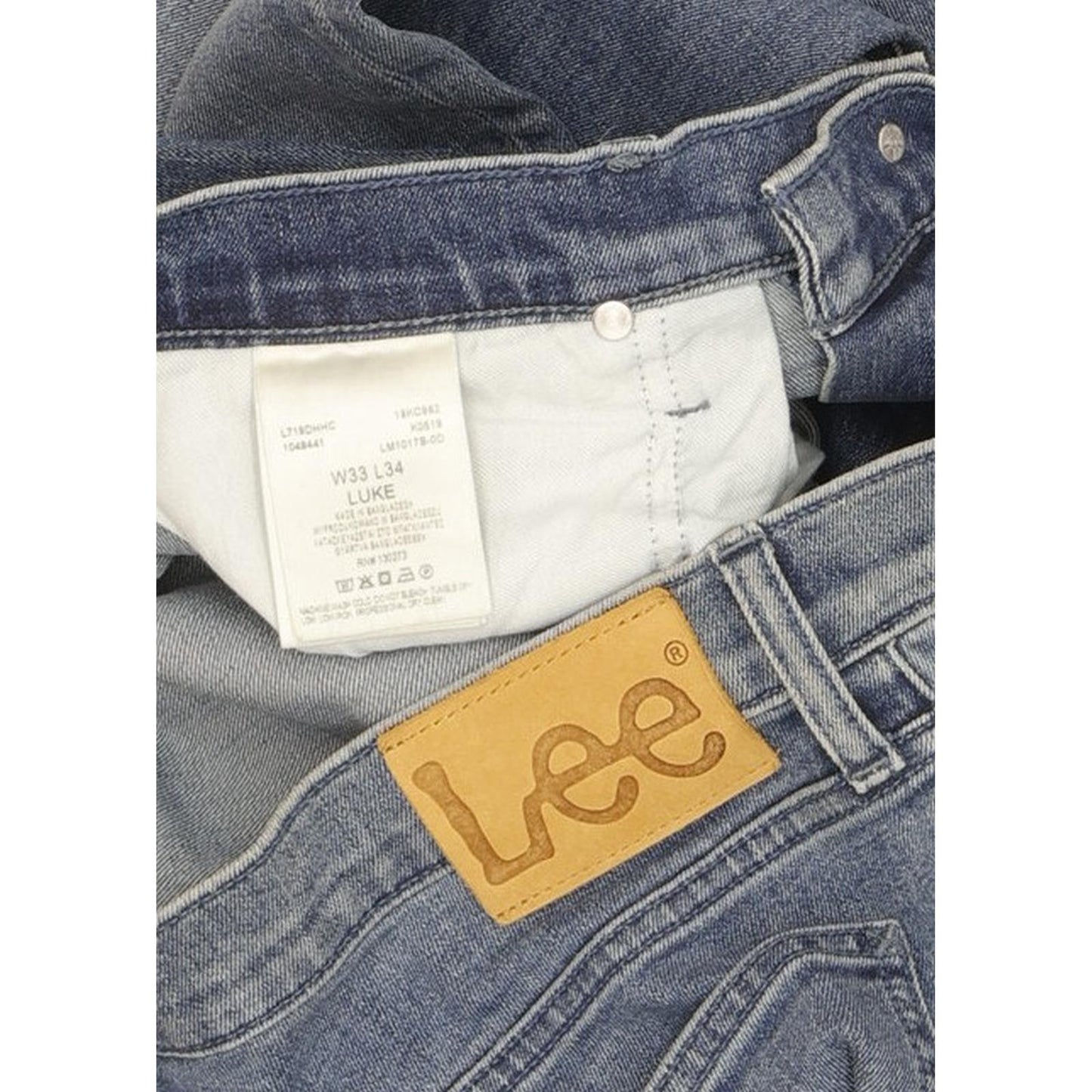 Lee Luke Men Blue Skinny Slim Stretch Jeans W33 L34