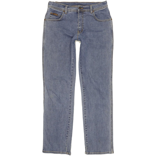 Wrangler Texas Men Blue Straight Regular Stretch Jeans W33 L33
