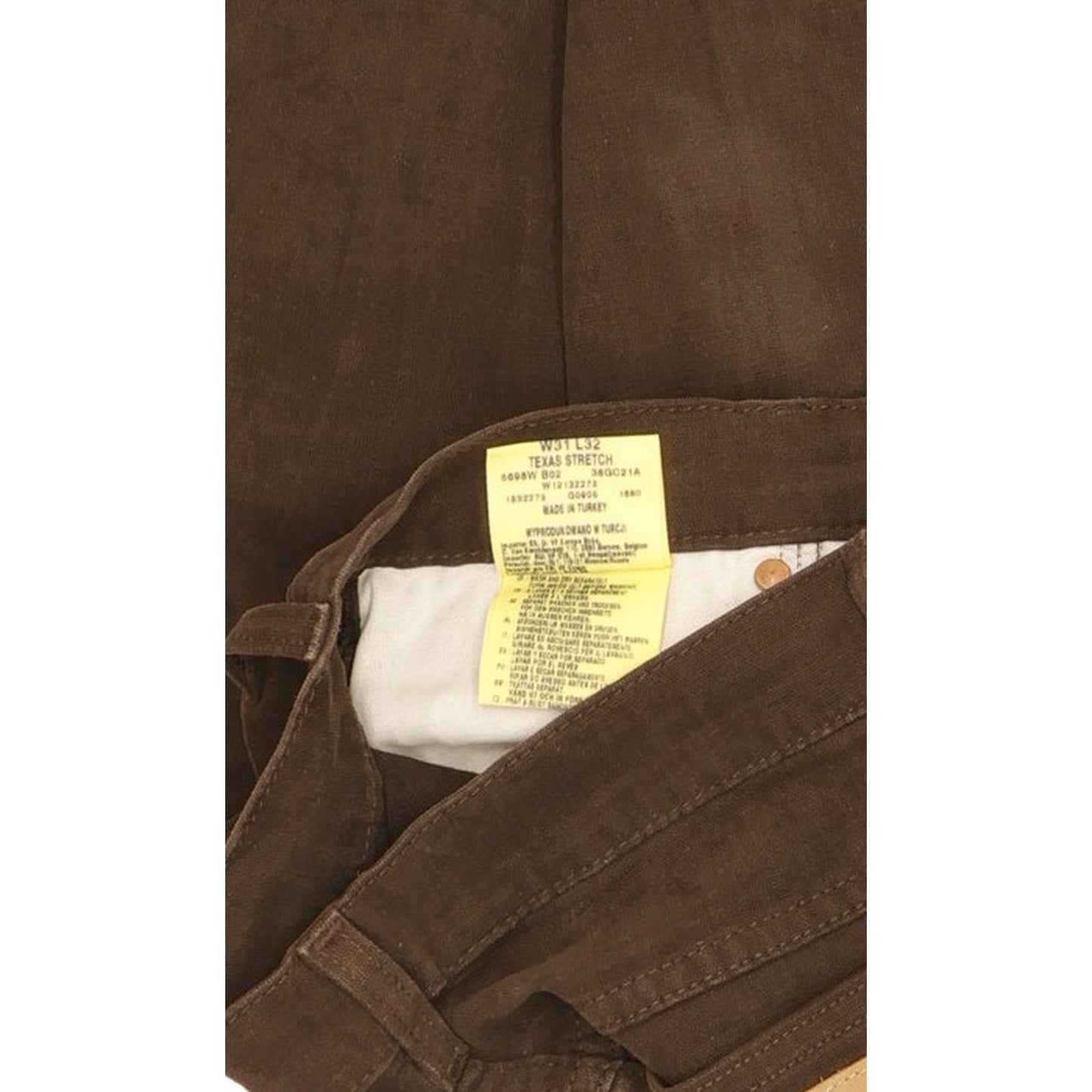 Wrangler Texas Men Brown Straight Regular Stretch Jeans W30 L31