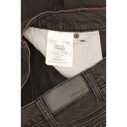 Wrangler Men Black Straight Regular Stretch Jeans W34 L32