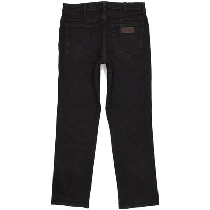 Wrangler Texas Men Black Straight Regular Stretch Jeans W35 L32