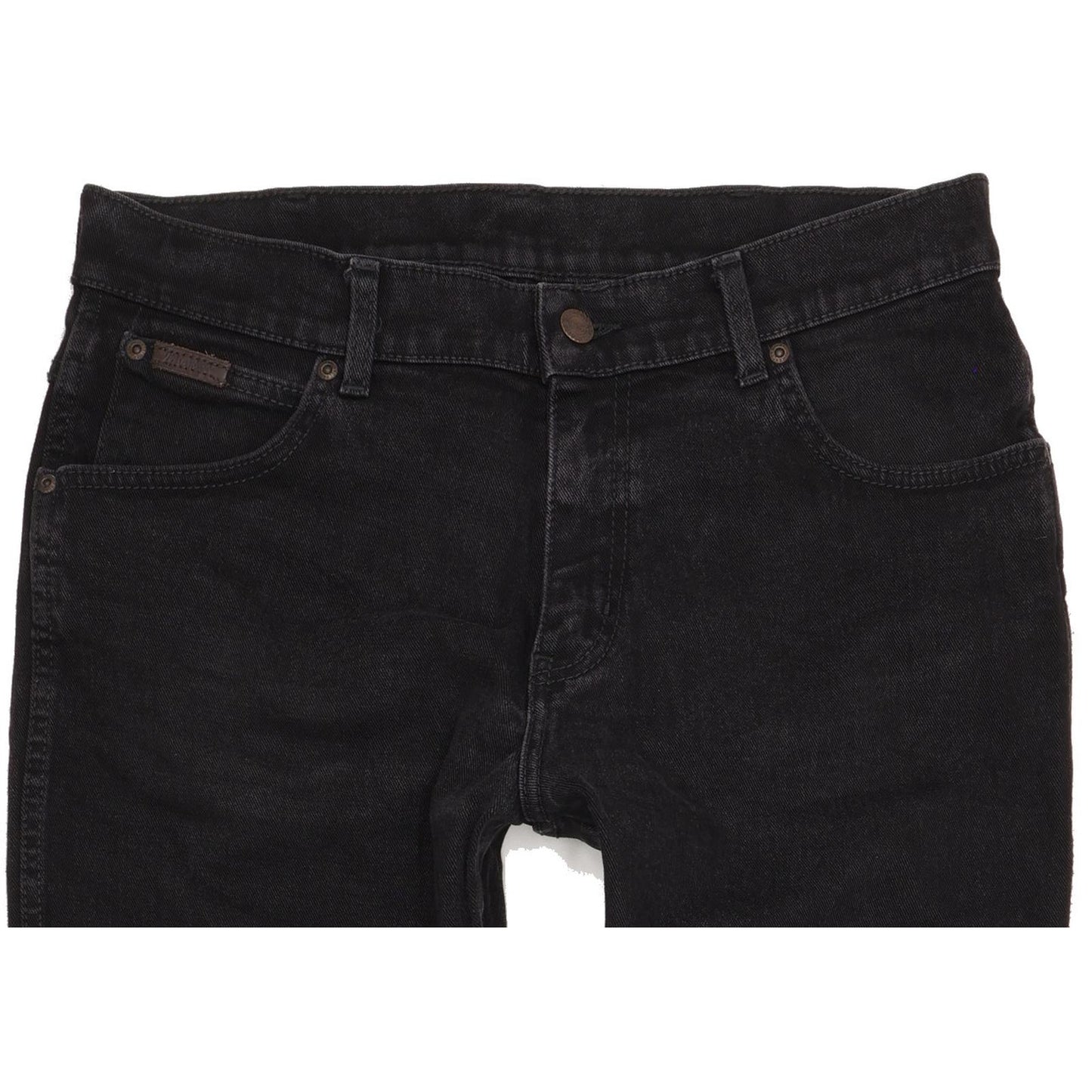 Wrangler Texas Men Black Straight Regular Stretch Jeans W35 L32
