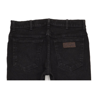 Wrangler Texas Men Black Straight Regular Stretch Jeans W35 L32