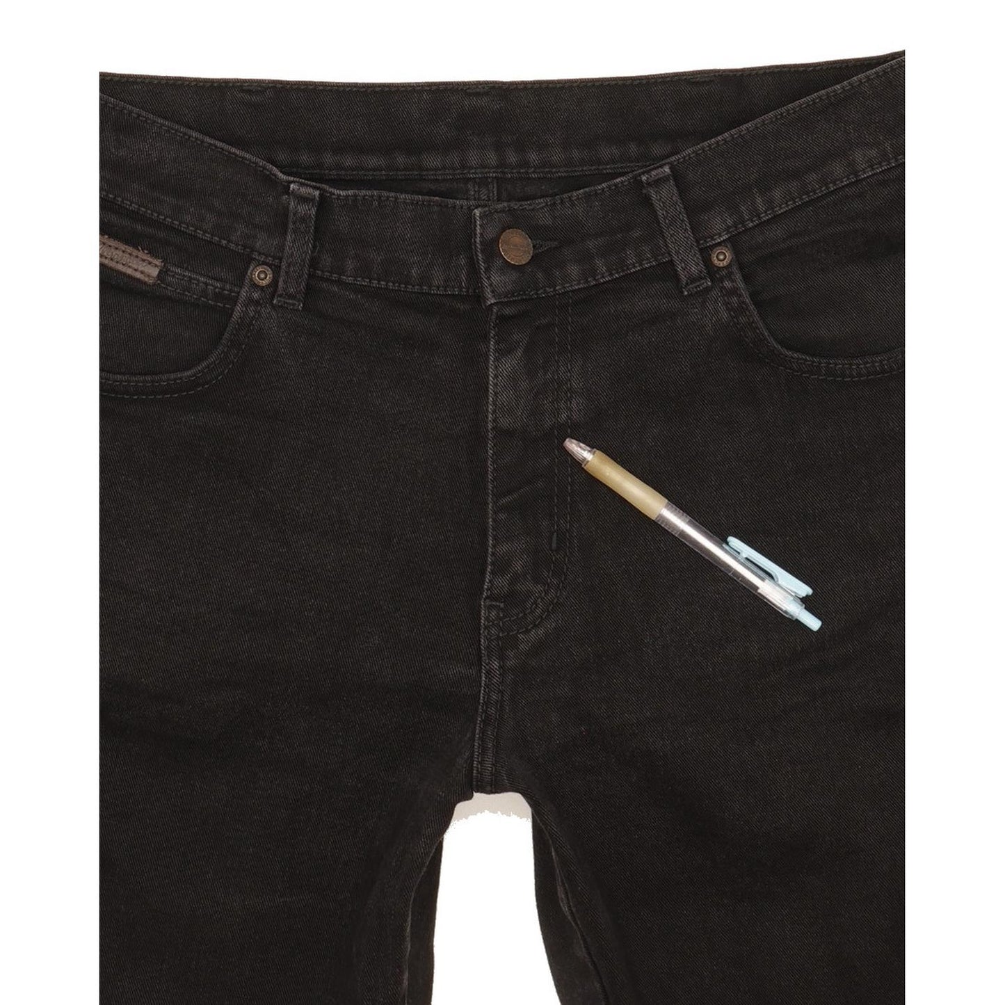 Wrangler Texas Men Black Straight Regular Stretch Jeans W35 L32