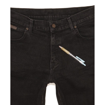 Wrangler Texas Men Black Straight Regular Stretch Jeans W35 L32