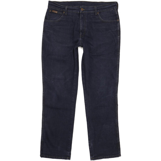 Wrangler Texas Men Blue Straight Regular Stretch Jeans W38 L32