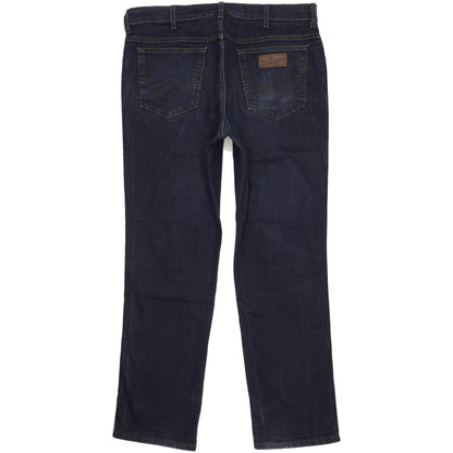Wrangler Texas Men Blue Straight Regular Stretch Jeans W38 L32