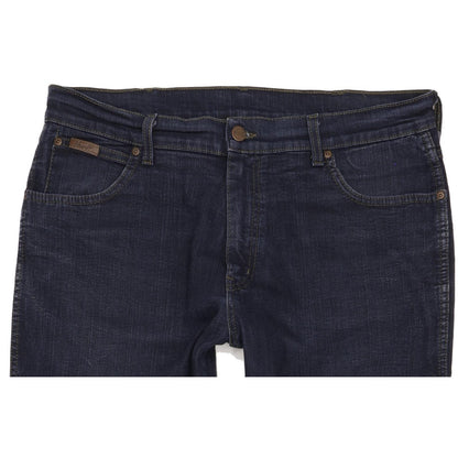 Wrangler Texas Men Blue Straight Regular Stretch Jeans W38 L32