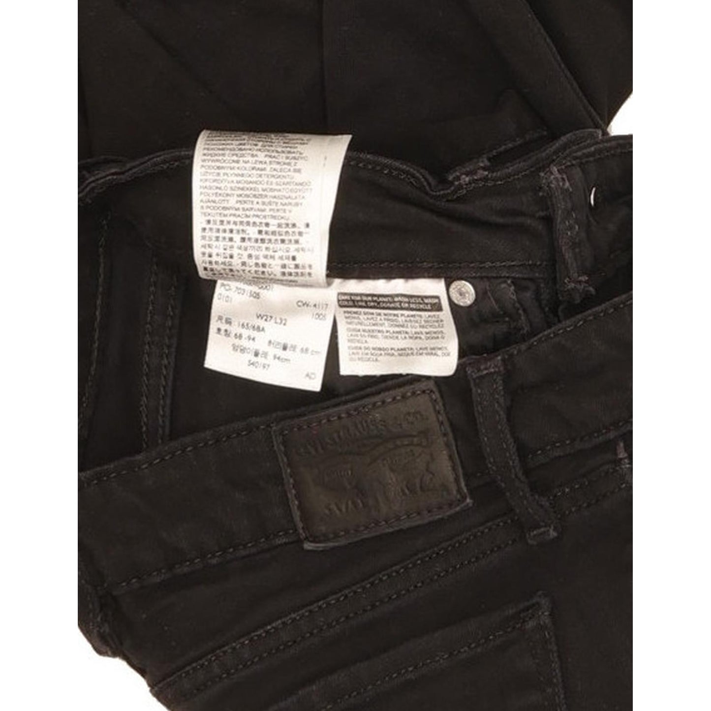 Levi's Women Black Straight Slim Stretch Jeans W27 L31