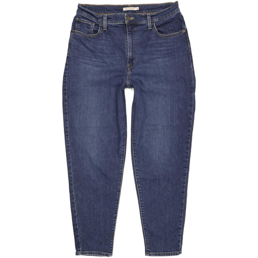 Levi's Blue Tapered Slim Mom Stretch Jeans High Waisted W32 L29
