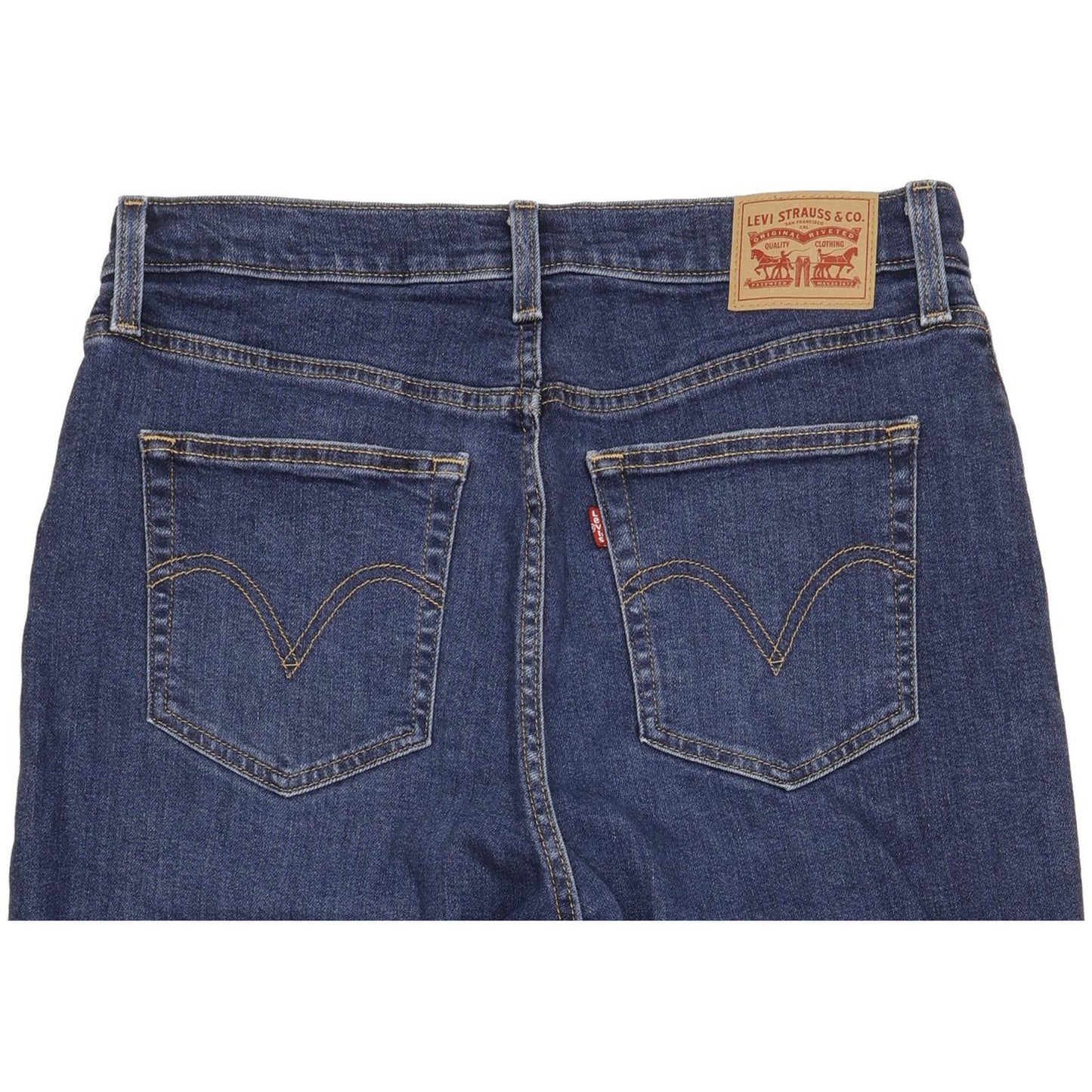 Levi's Blue Tapered Slim Mom Stretch Jeans High Waisted W32 L29