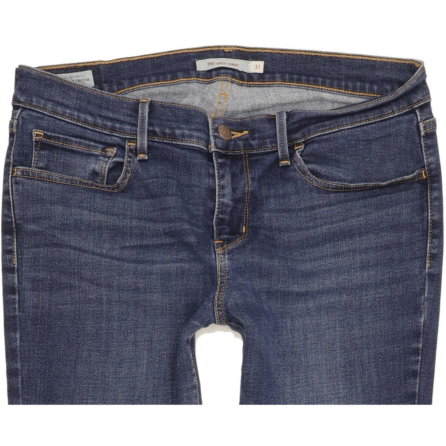 Levi's 710 Super Women Blue Skinny Slim Stretch Jeans W31 L31