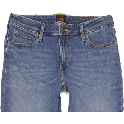 Lee Marion Women Blue Straight Slim Stretch Jeans W31 L30