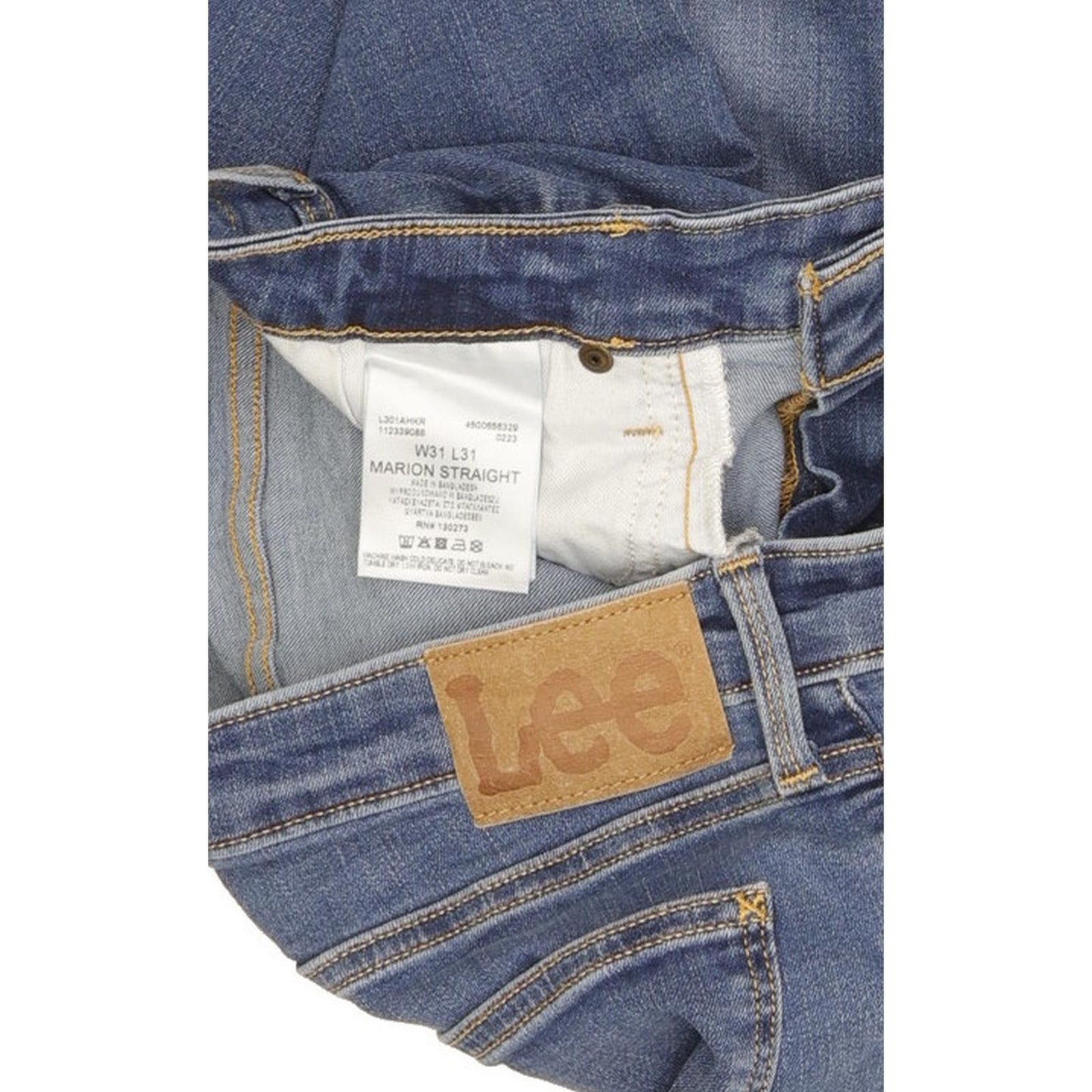 Lee Marion Women Blue Straight Slim Stretch Jeans W31 L30