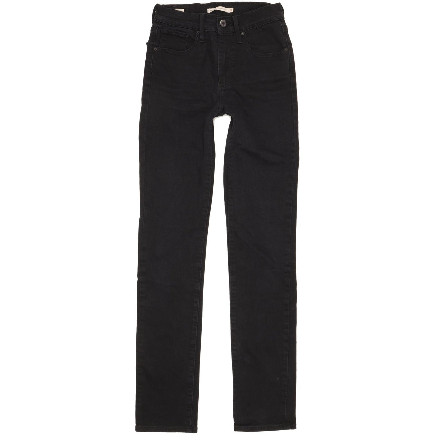 Levi's 724 Women Black Straight Slim Stretch Jeans W26 L32