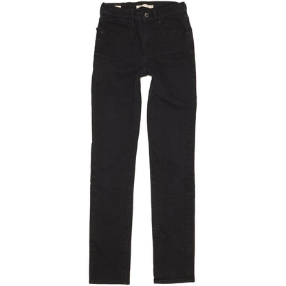 Levi's 724 Women Black Straight Slim Stretch Jeans W26 L32