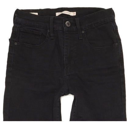 Levi's 724 Women Black Straight Slim Stretch Jeans W26 L32
