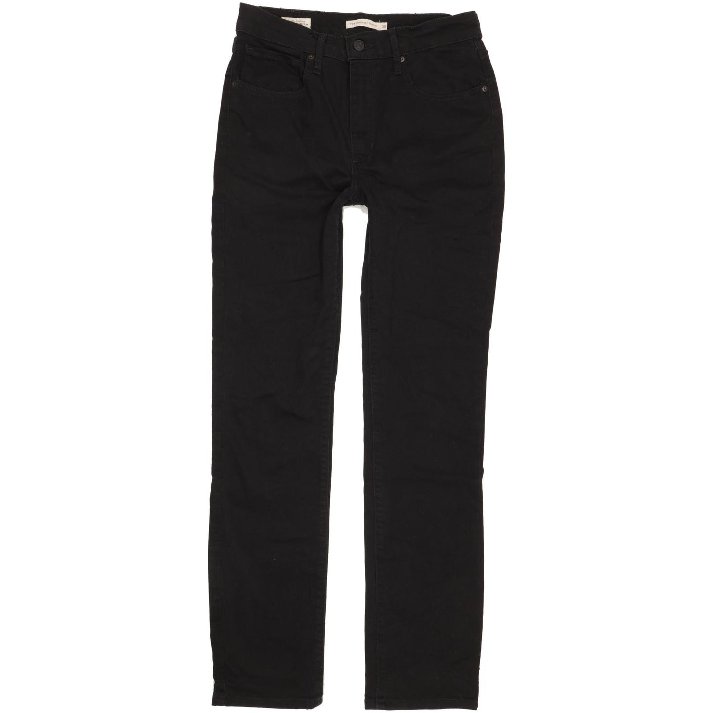 Levi's 724 Black Straight Slim Stretch Jeans High Waisted W30 L31