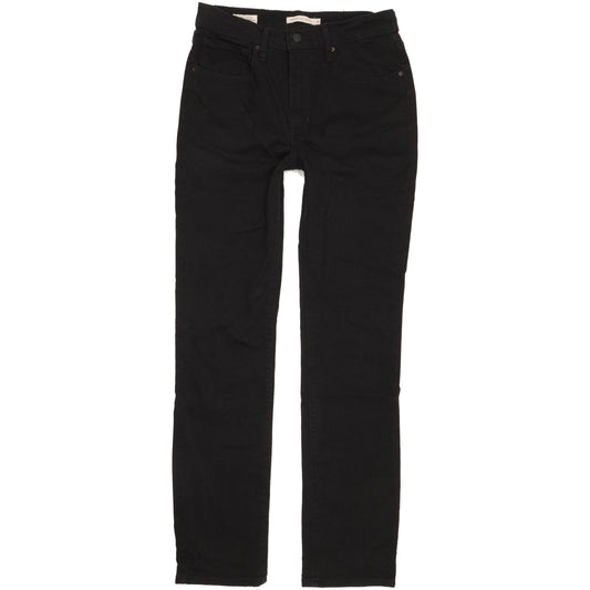 Levi's 724 Black Straight Slim Stretch Jeans High Waisted W30 L31