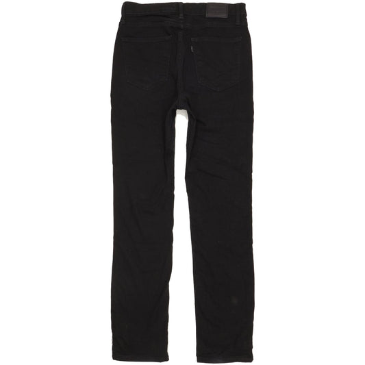Levi's 724 Black Straight Slim Stretch Jeans High Waisted W30 L31