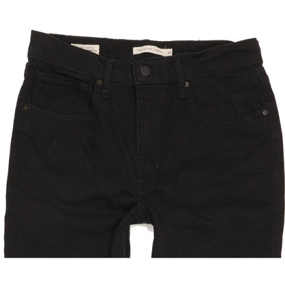 Levi's 724 Black Straight Slim Stretch Jeans High Waisted W30 L31