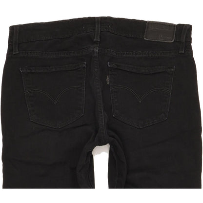 Levi's 711 Women Black Skinny Slim Stretch Jeans W27 L34