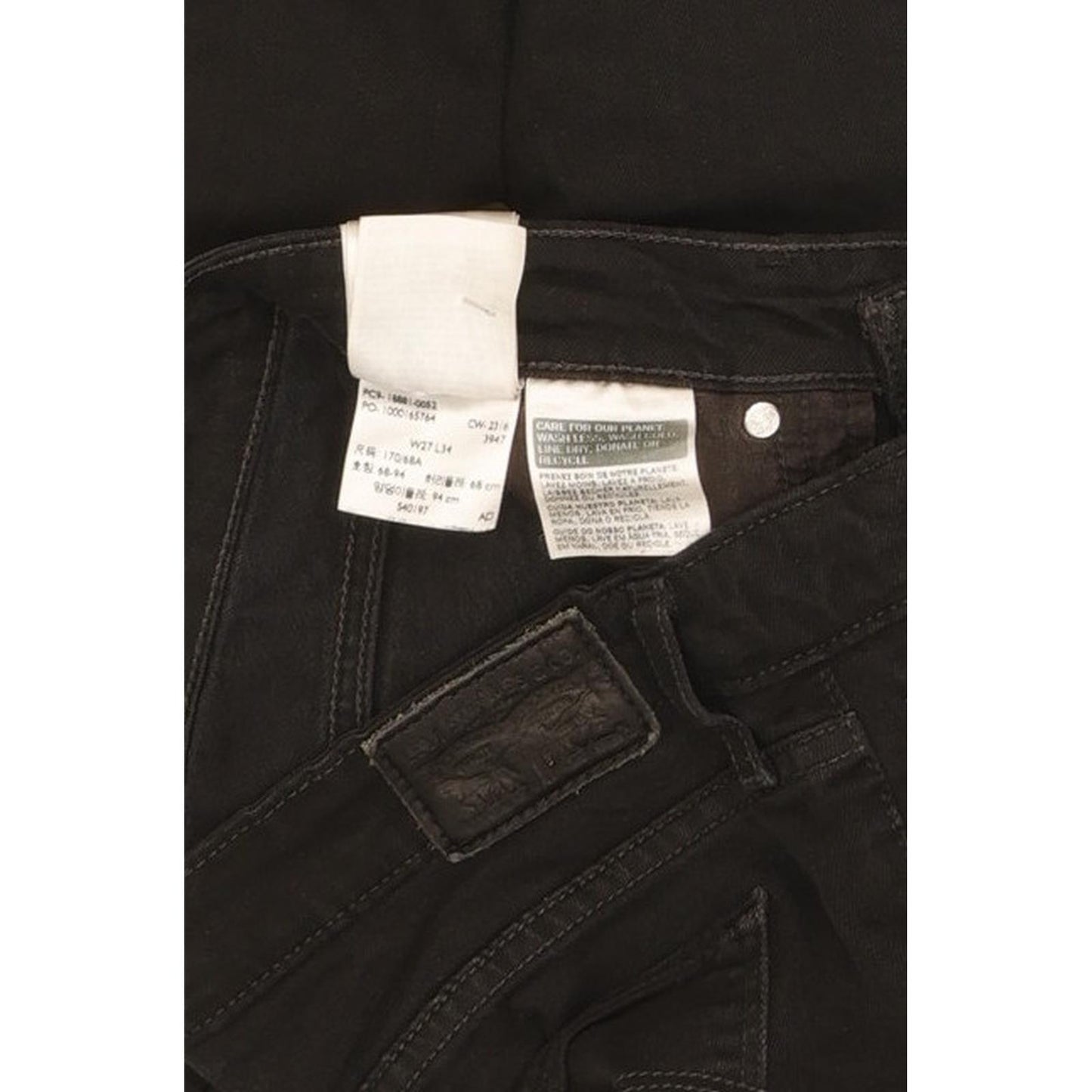 Levi's 711 Women Black Skinny Slim Stretch Jeans W27 L34