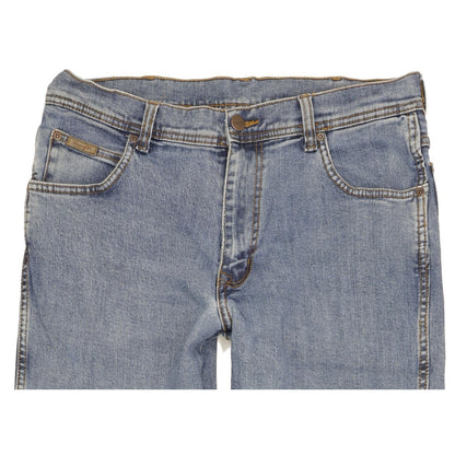 Wrangler Texas Men Blue Straight Regular Stretch Jeans W33 L30