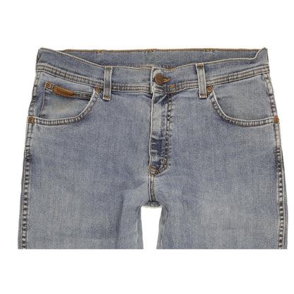 Wrangler Texas Men Blue Straight Regular Stretch Jeans W34 L32