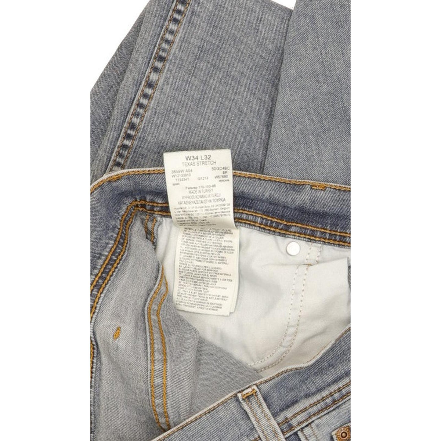 Wrangler Texas Men Blue Straight Regular Stretch Jeans W34 L32