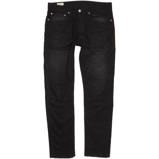 Levi's 502 Men Black Tapered Regular Stretch Jeans W34 L33