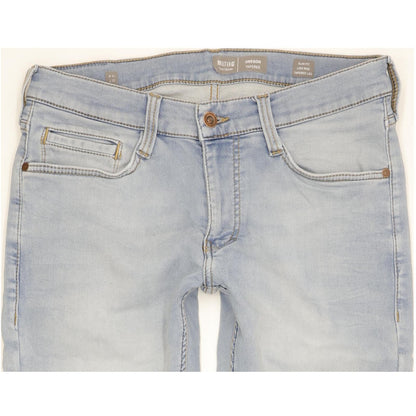 Mustang Oregon Men Blue Tapered Slim Stretch Jeans W32 L31