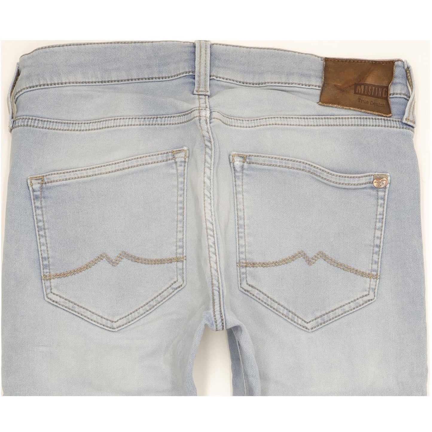 Mustang Oregon Men Blue Tapered Slim Stretch Jeans W32 L31