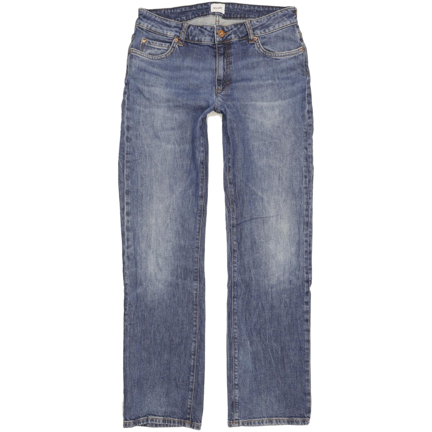 Mustang Crosby Men Blue Straight Relaxed Stretch Jeans W29 L32