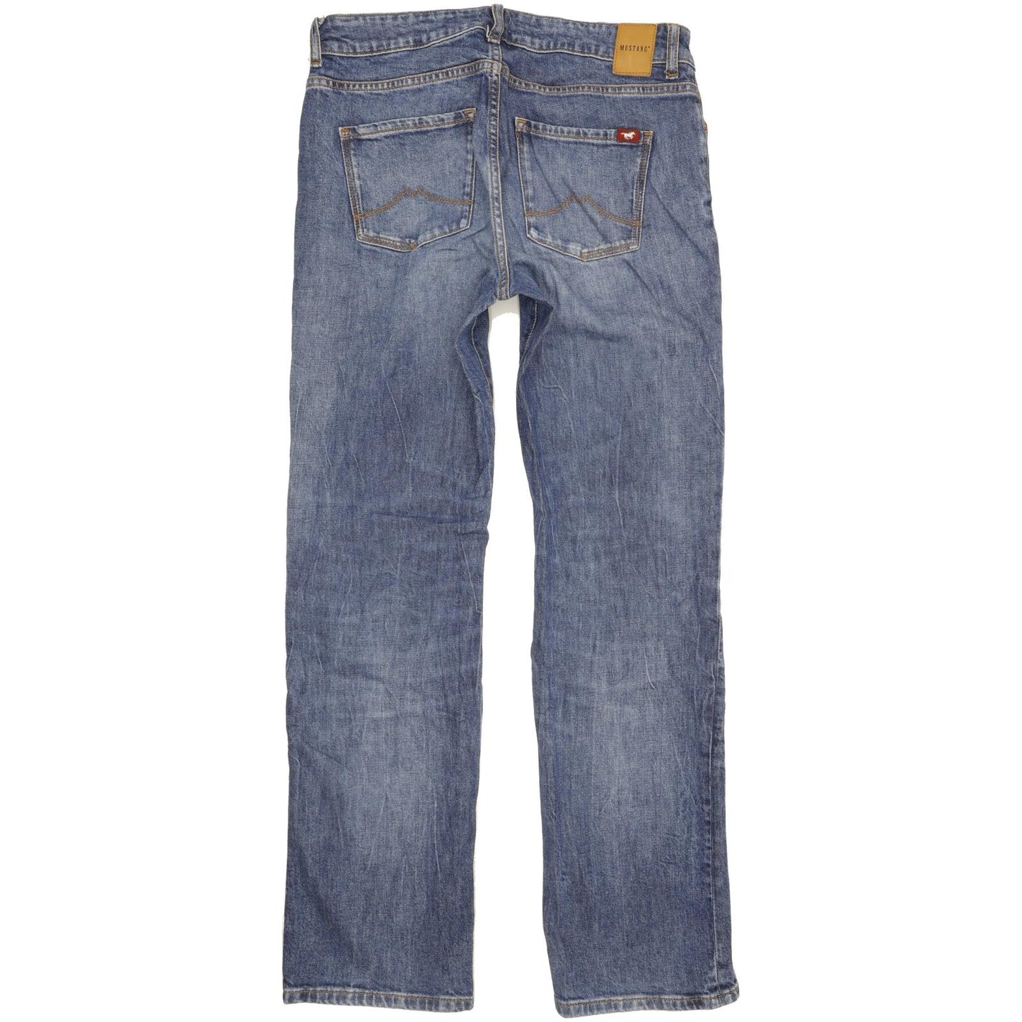 Mustang Crosby Men Blue Straight Relaxed Stretch Jeans W29 L32