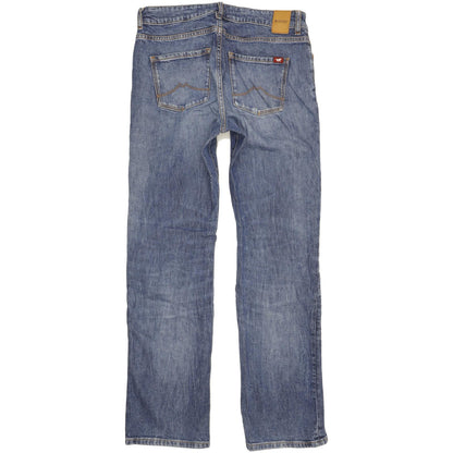 Mustang Crosby Men Blue Straight Relaxed Stretch Jeans W29 L32