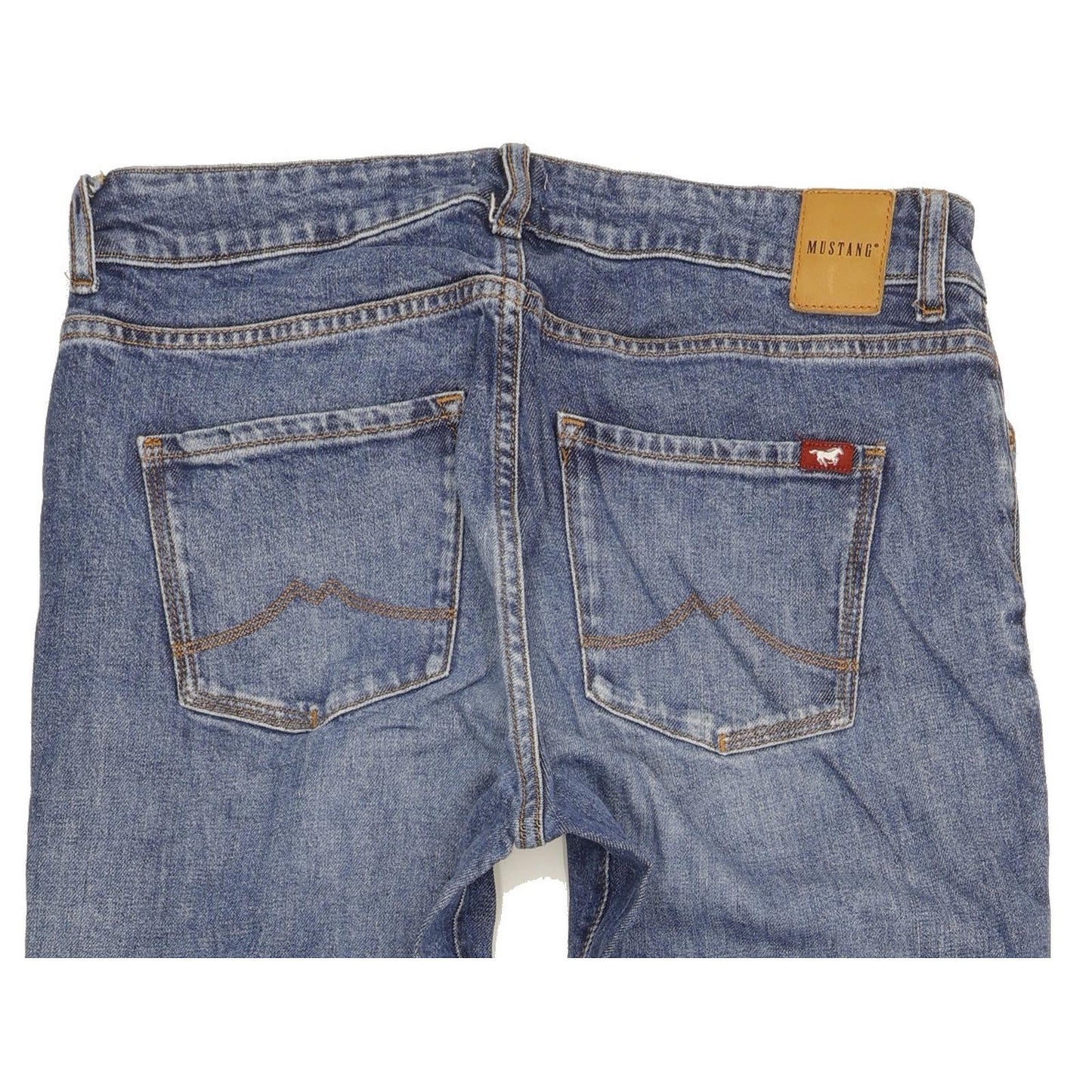 Mustang Crosby Men Blue Straight Relaxed Stretch Jeans W29 L32