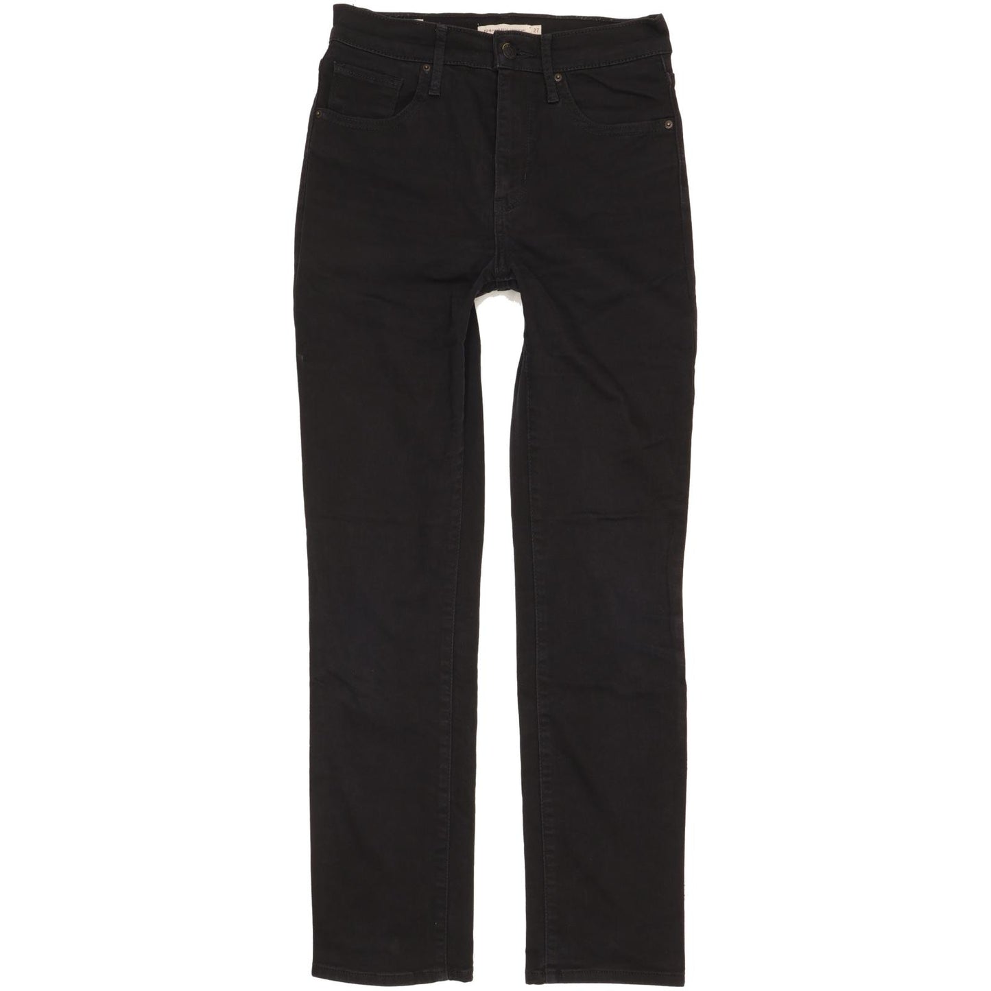 Levi's 724 Women Black Straight Slim Stretch Jeans W27 L29