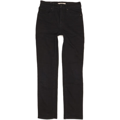 Levi's 724 Women Black Straight Slim Stretch Jeans W27 L29