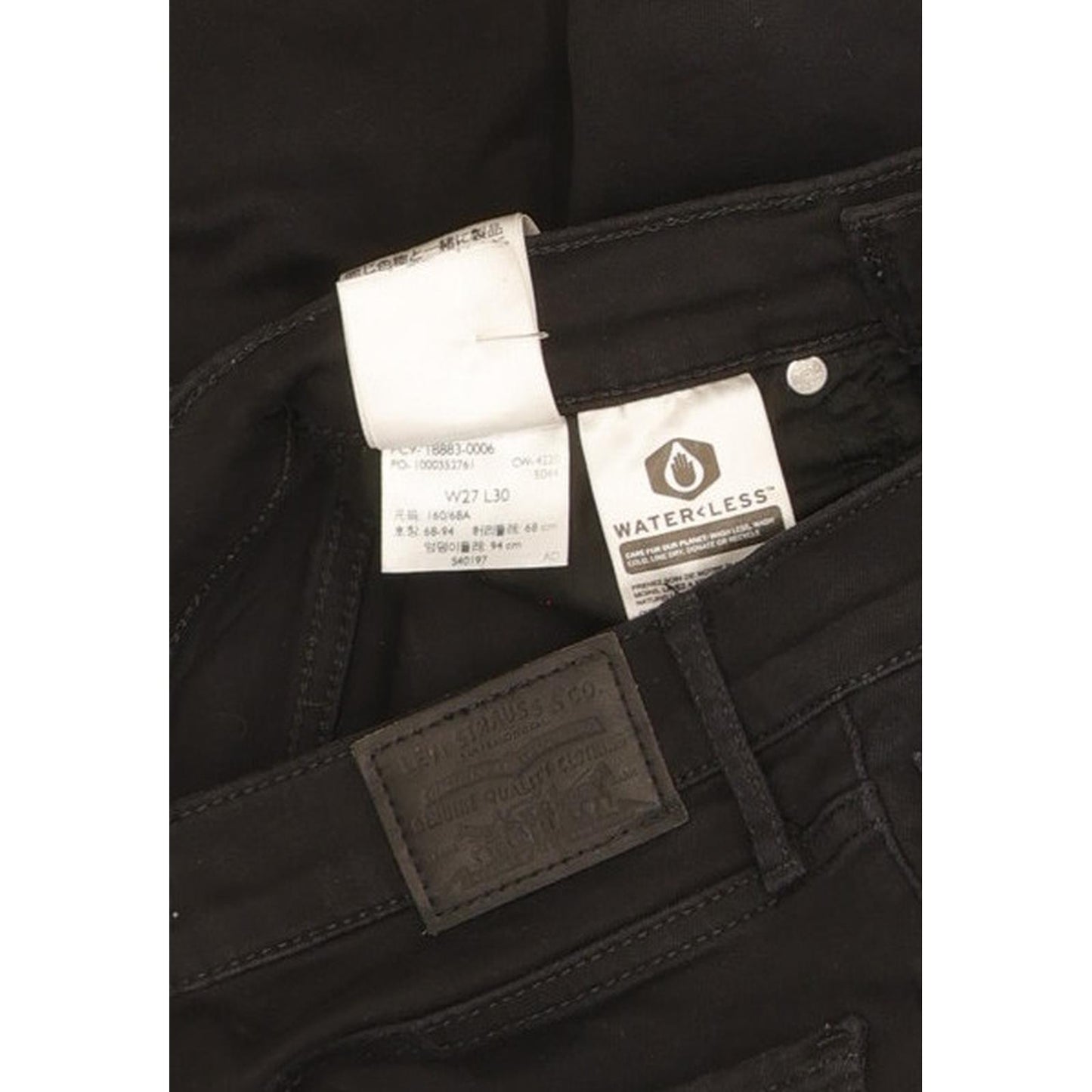 Levi's 724 Women Black Straight Slim Stretch Jeans W27 L29