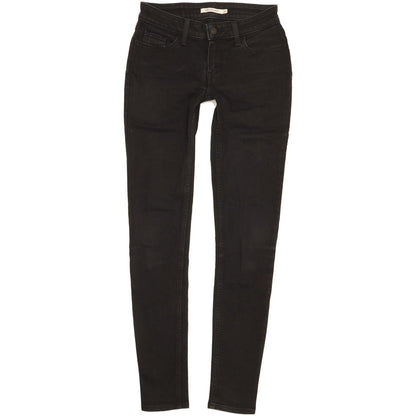 Levi's 535 Super Women Black Skinny Slim Stretch Jeans W26 L31