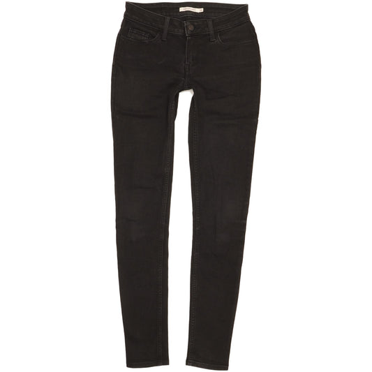 Levi's 535 Super Women Black Skinny Slim Stretch Jeans W26 L31