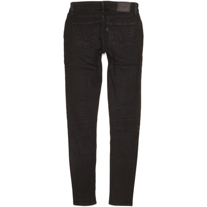 Levi's 535 Super Women Black Skinny Slim Stretch Jeans W26 L31