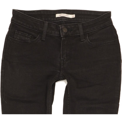 Levi's 535 Super Women Black Skinny Slim Stretch Jeans W26 L31