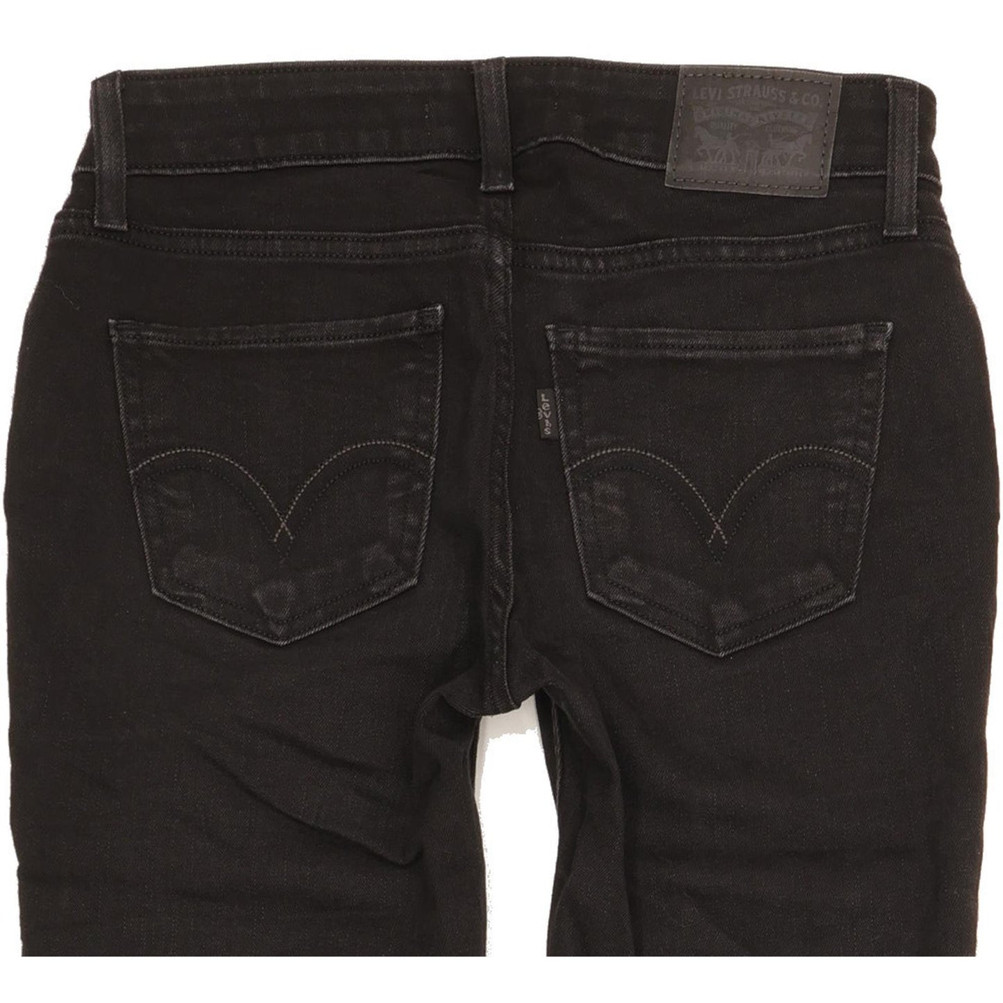 Levi's 535 Super Women Black Skinny Slim Stretch Jeans W26 L31