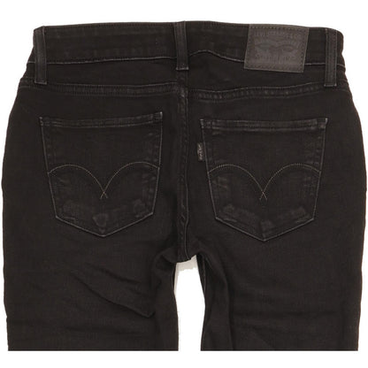 Levi's 535 Super Women Black Skinny Slim Stretch Jeans W26 L31