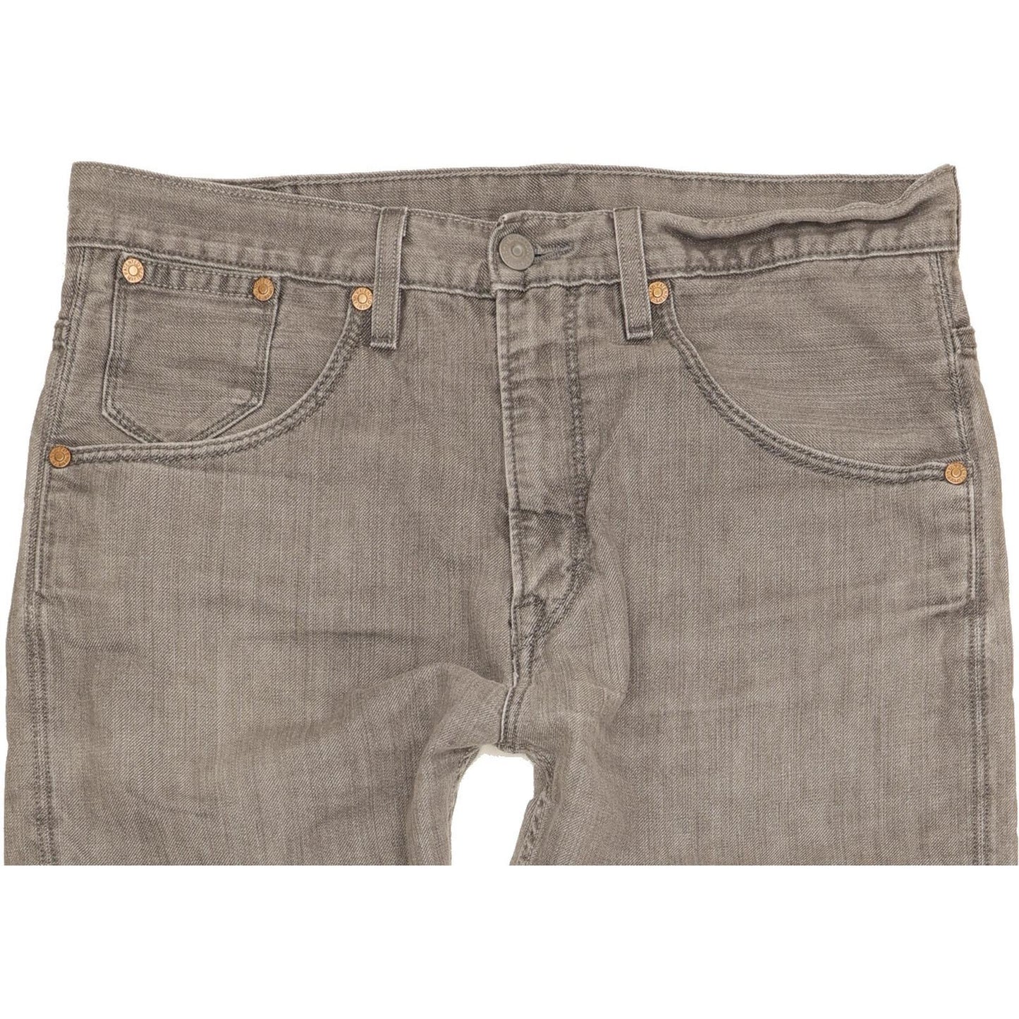 Levi's 508 Men Grey Straight Slim Stretch Jeans W34 L33