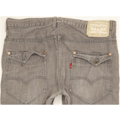 Levi's 508 Men Grey Straight Slim Stretch Jeans W34 L33